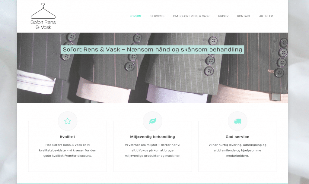 Sofortrens - Rens og vask